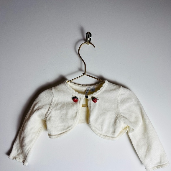 Janie and Jack Cropped Cardigan Ladybug 12-18 months - Picture 1 of 8